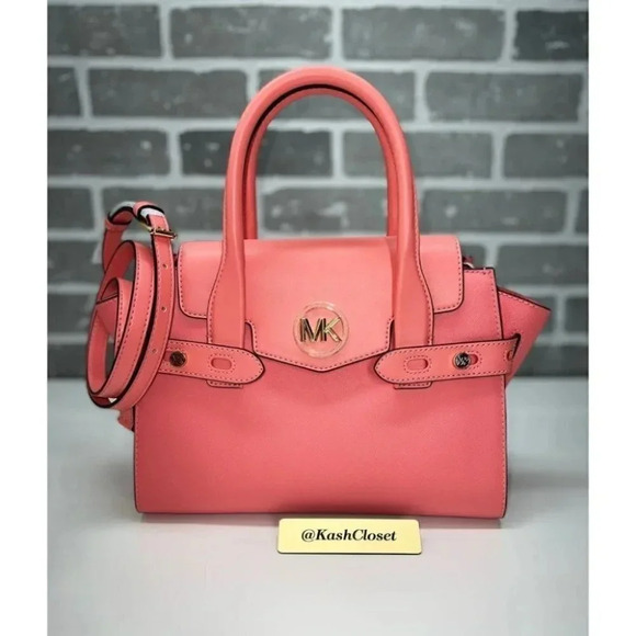 Michael Kors MK Carmen Medium Satchel - Grapefruit - Picture 1 of 11